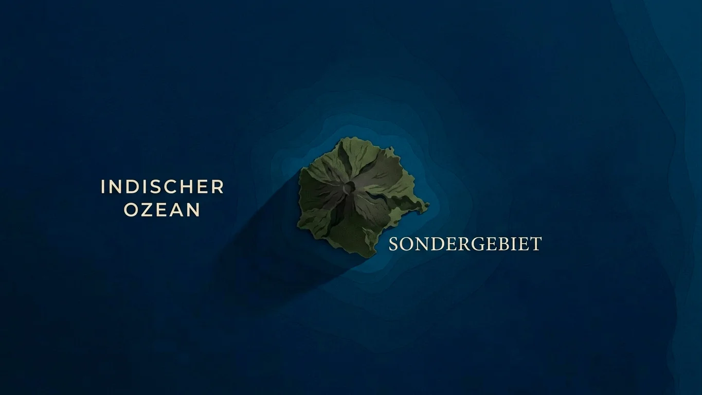Stilisierte Inselsilhouette im Indischen Ozean als Symbol für die Anjouan-Lizenz nach dem Online Gaming Law 2005
