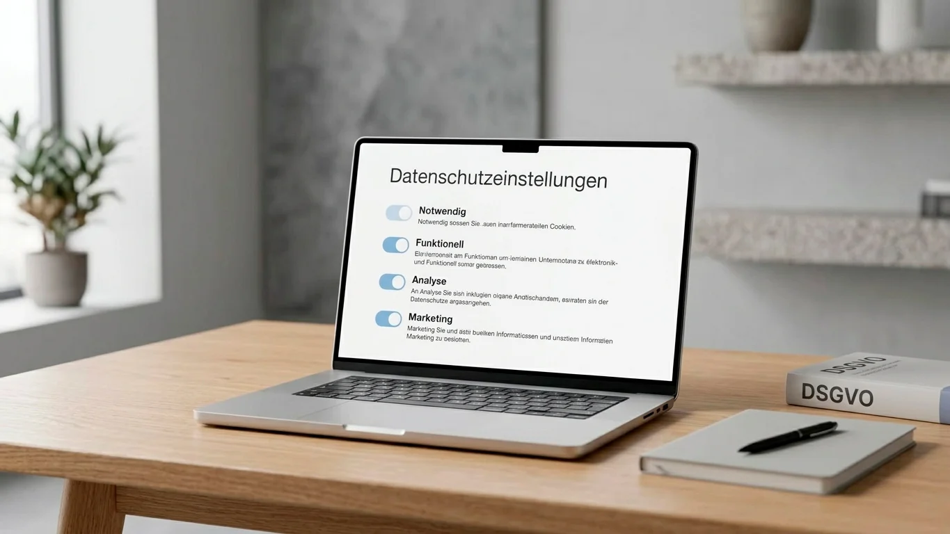 Cookie-Einstellungen im Browser: Übersicht der Datenschutz- und Cookie-Verwaltungsoptionen in einem modernen Browserfenster