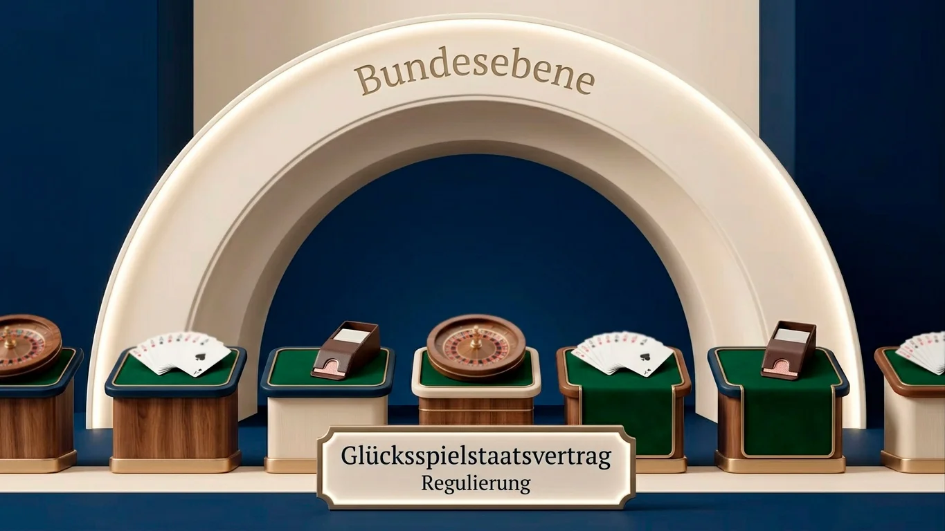 Bereiche außerhalb der Bundesregulierung des Glücksspielstaatsvertrags 2021 mit Tisch- und Live-Casinospielen auf Länderebene