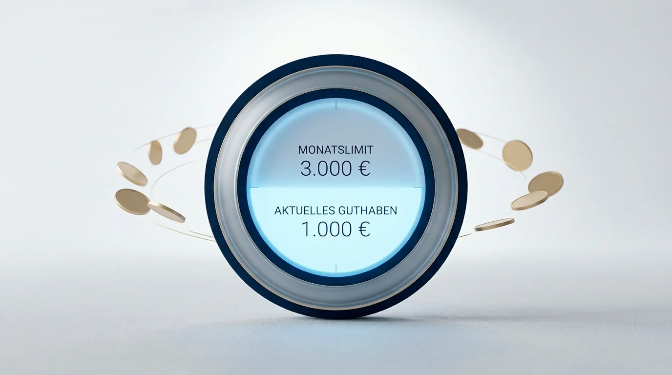 Mechanismus des Standardlimits von 1.000 Euro Einzahlung pro Monat im LUGAS-System