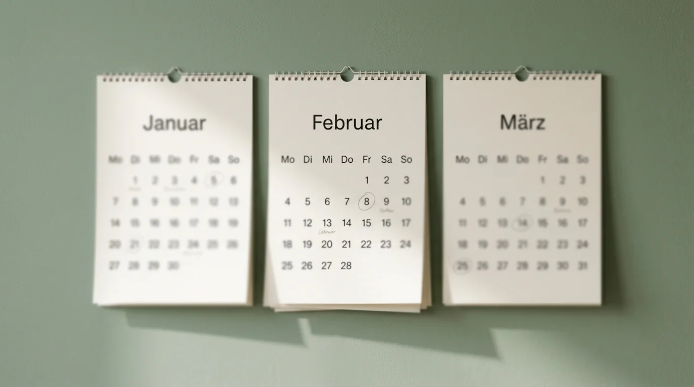 Wandkalender mit markierten Jahresgrenzen als Symbol für die zehnjährige Verjährungsfrist bei Rückforderungsansprüchen